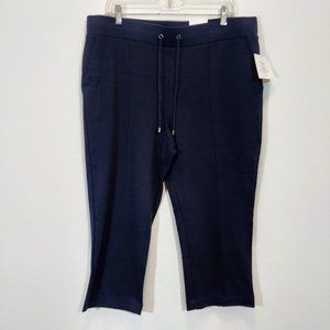 CROFT & BARROW Womens Knit Capri Pants XL (21 Inseam) Stretch Comfort Waist NWT